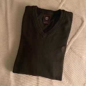 Vintage Timberland V-Neck Cotton Pullover Sweater